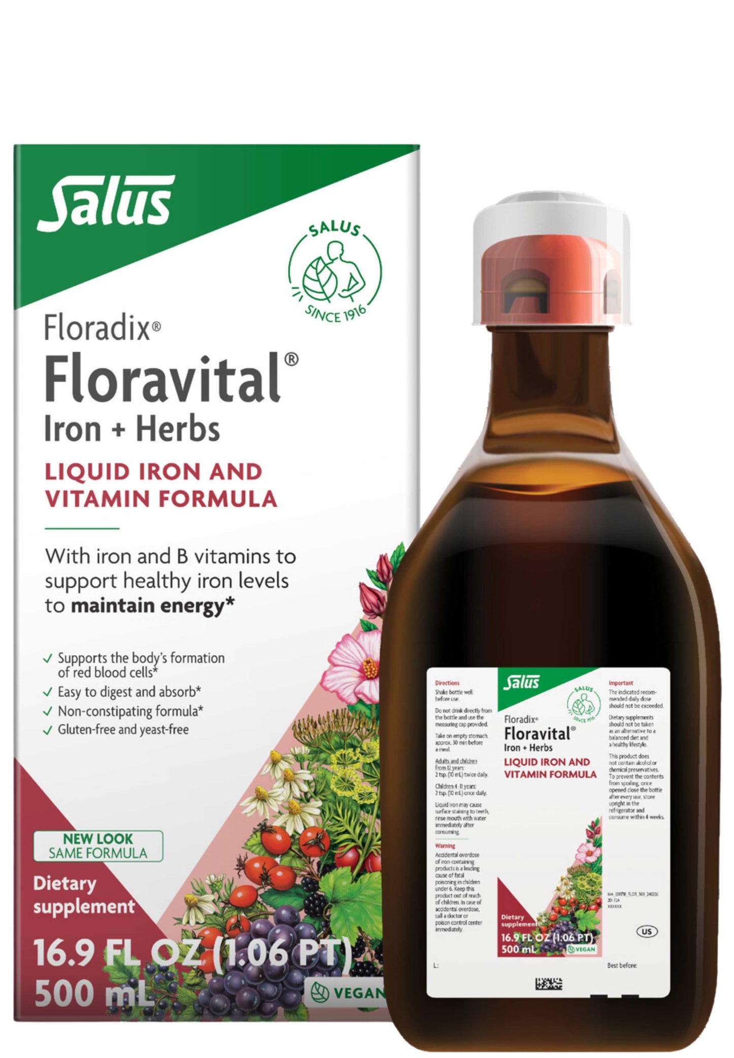 Floradix (Salus) Floravital Iron + Herbs Liquid