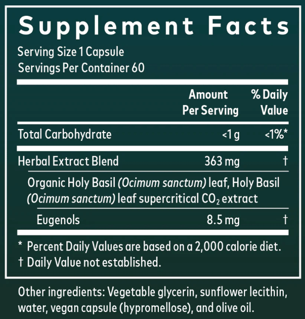 Gaia Herbs Holy Basil Leaf Capsules