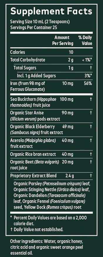 Gaia Herbs Plant Force Liquid Iron