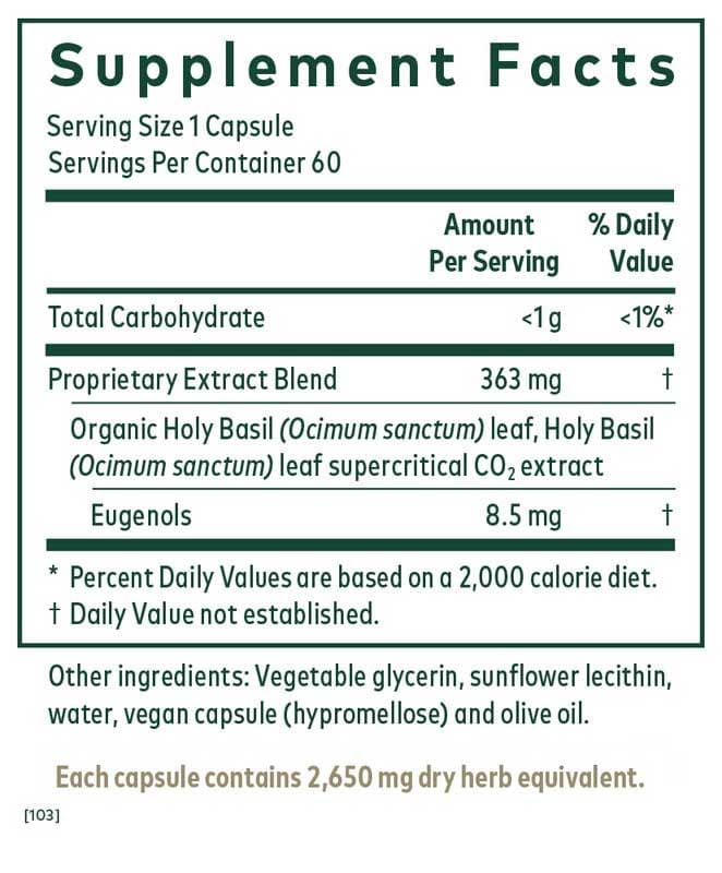 Gaia Herbs Professional Solutions Holy Basil