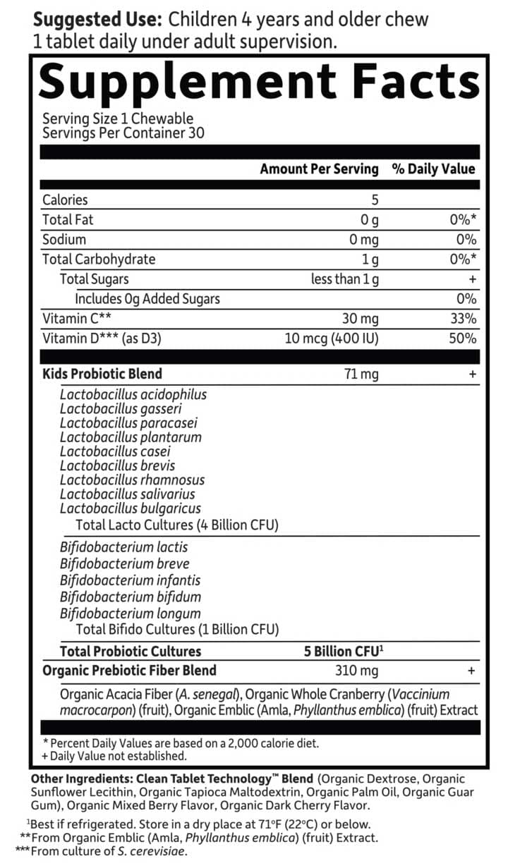 Garden of Life Dr. Formulated Probiotics Organic Kids+