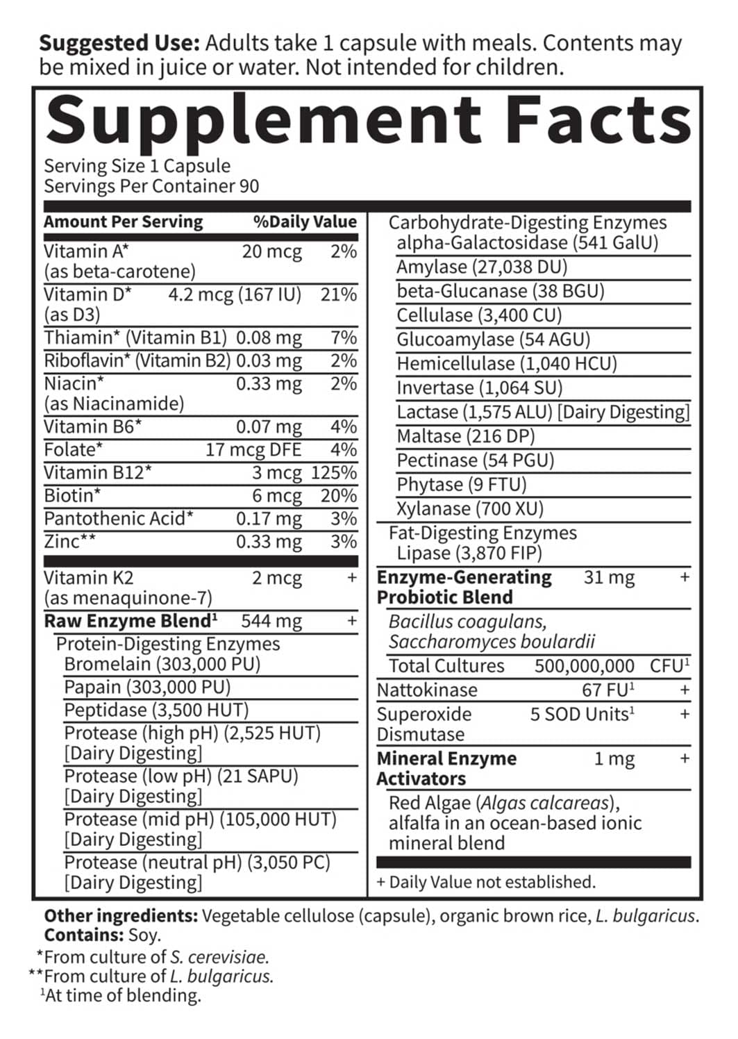 Garden of Life RAW Enzymes Women