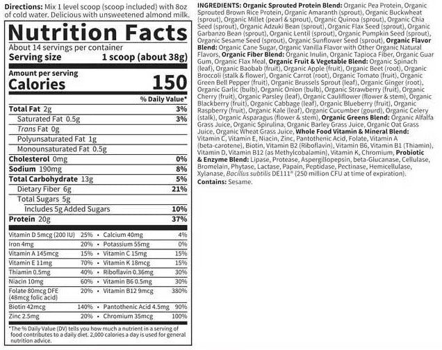 Garden of Life Raw Organic Meal