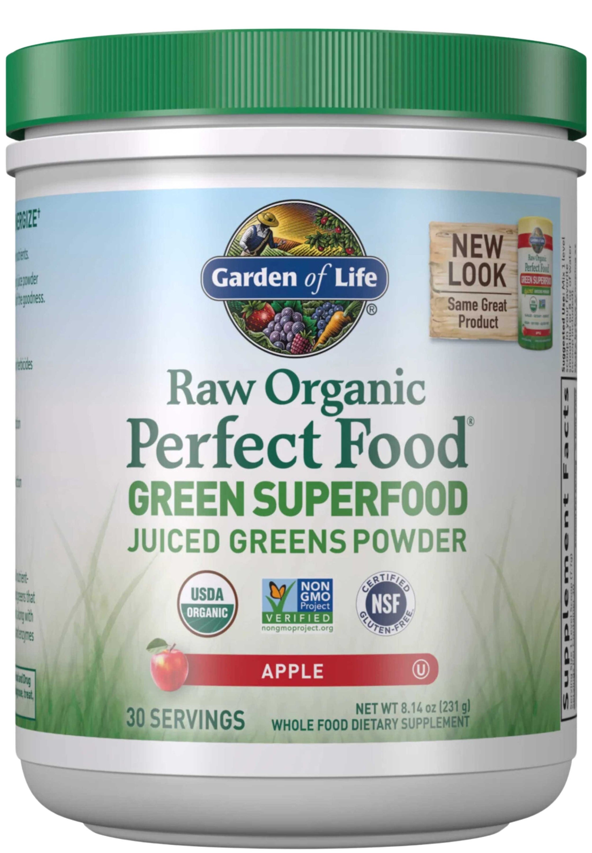 Garden of Life Raw Organic Perfect Food Green Superfood Apple Powder