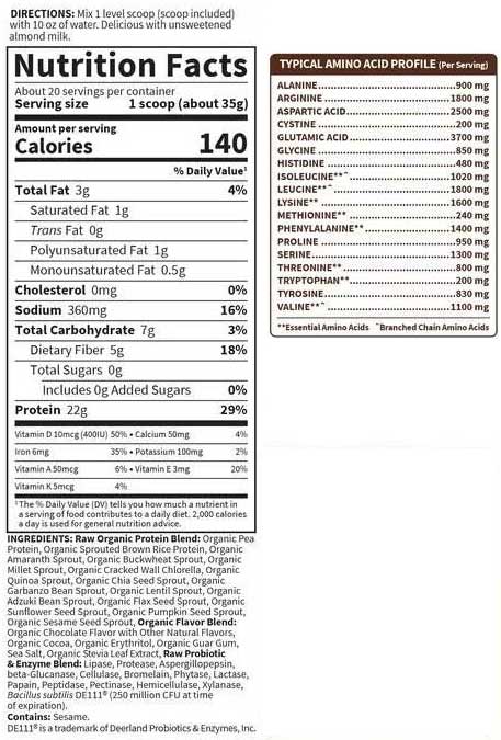 Garden of Life Raw Organic Protein