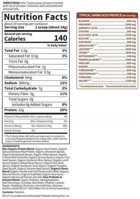 Garden of Life Raw Organic Protein