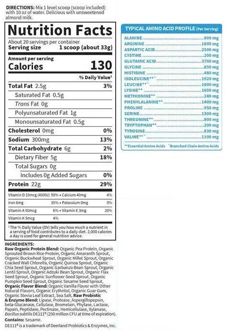 Garden of Life Raw Organic Protein