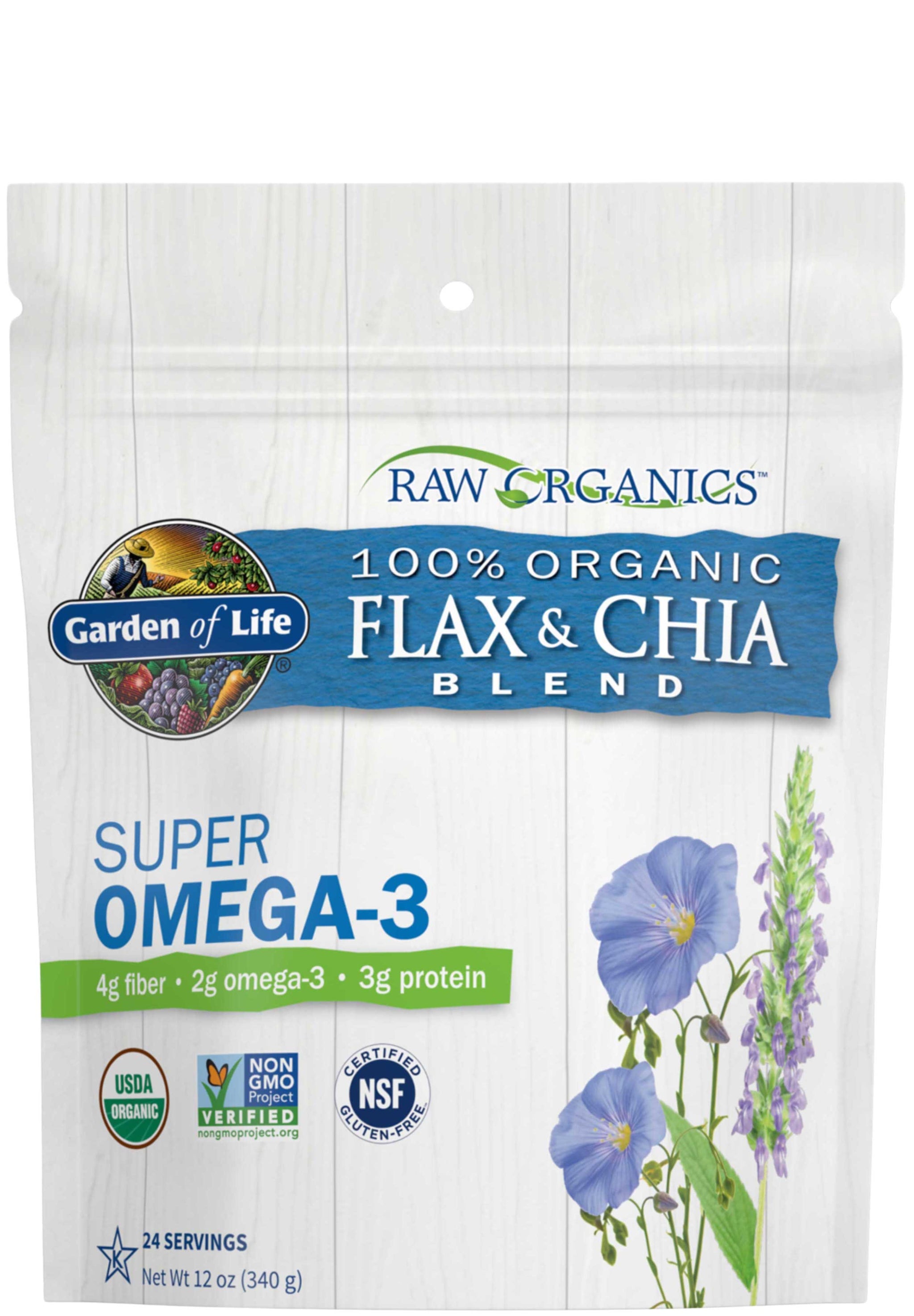 Garden of Life Raw Organics 100% Organic Flax and Chia Blend