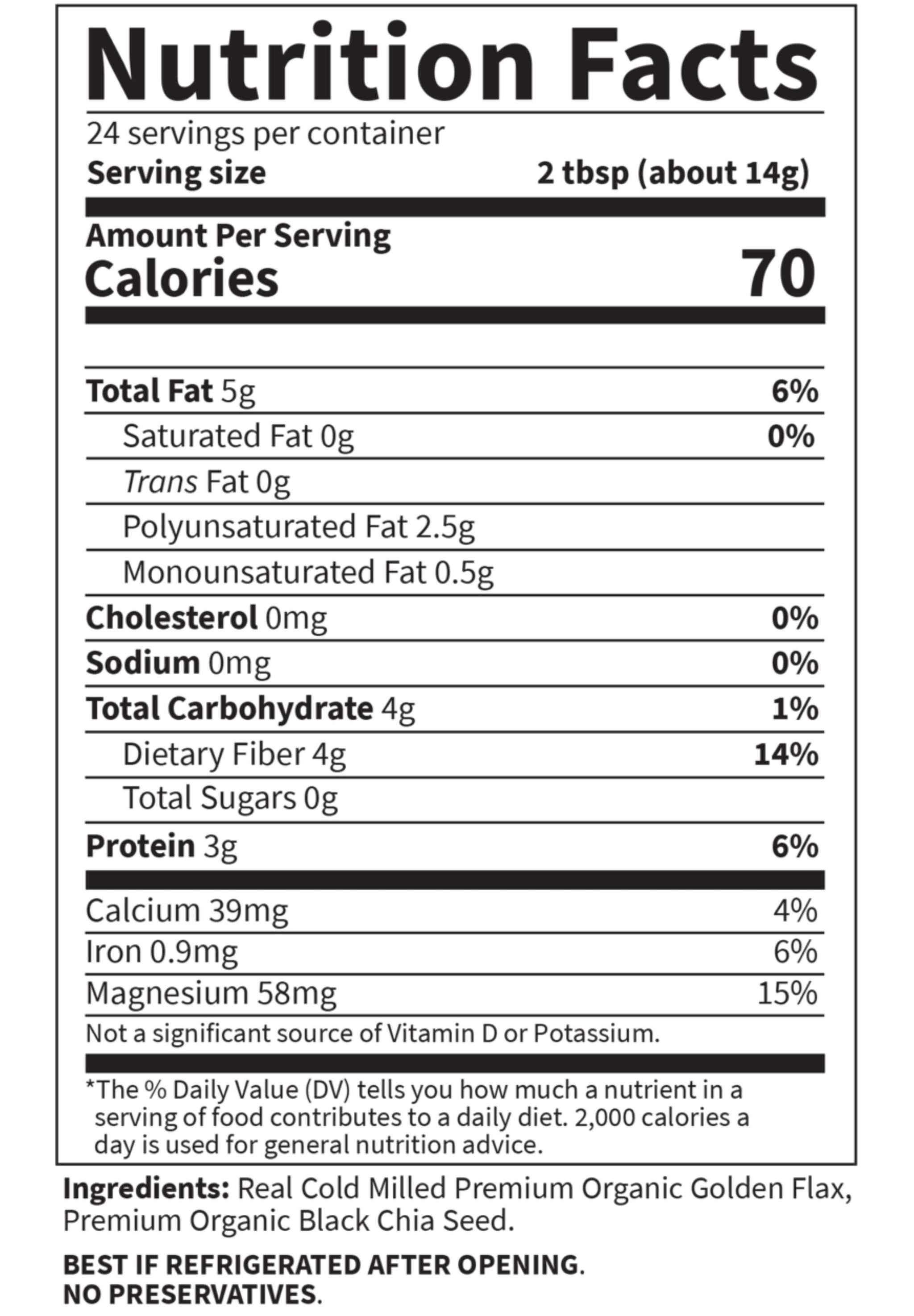 Garden of Life Raw Organics 100% Organic Flax and Chia Blend