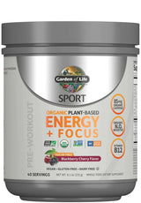 Garden of Life SPORT Organic Plant-Based Energy + Focus SF Blackberry Cherry