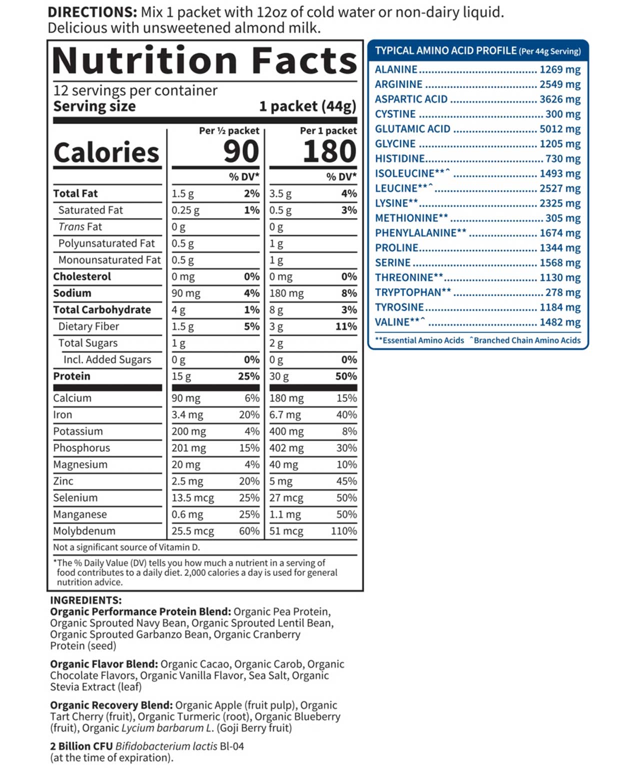 Garden of Life SPORT Organic Plant-Based Protein Chocolate