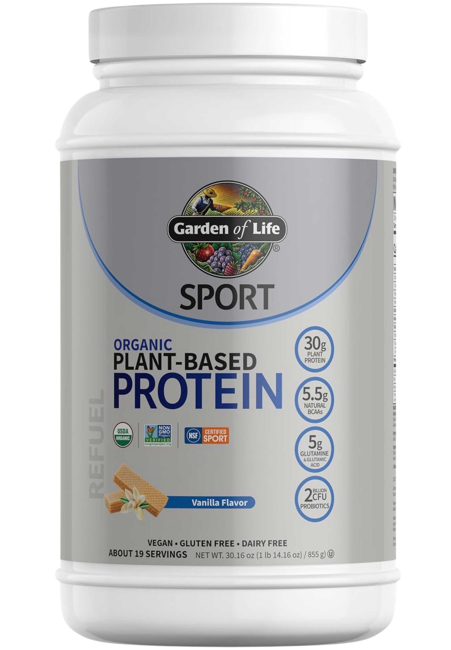 Garden of Life SPORT Organic Plant-Based Protein Vanilla