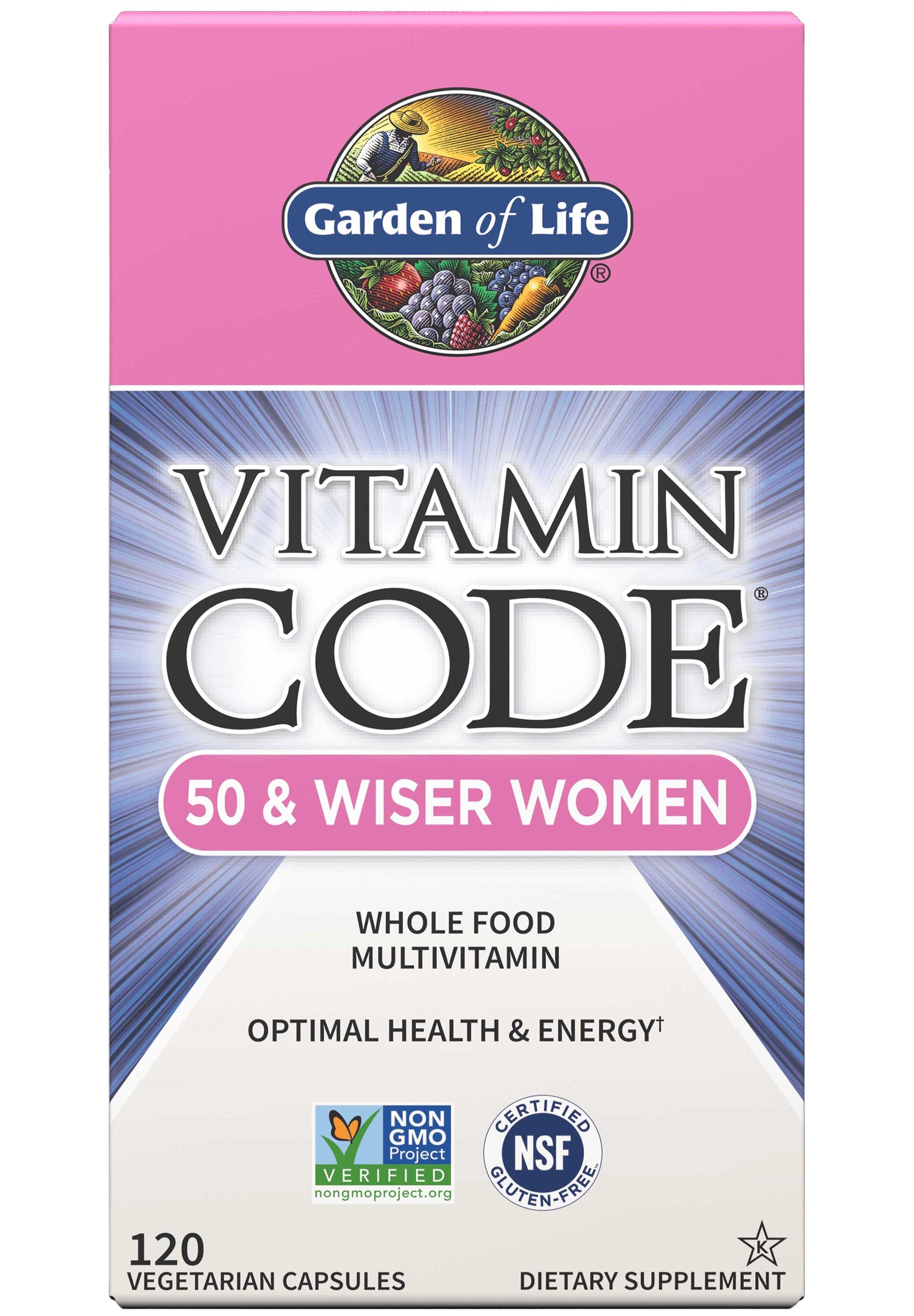 Garden of Life Vitamin Code 50 & Wiser Women Multivitamin
