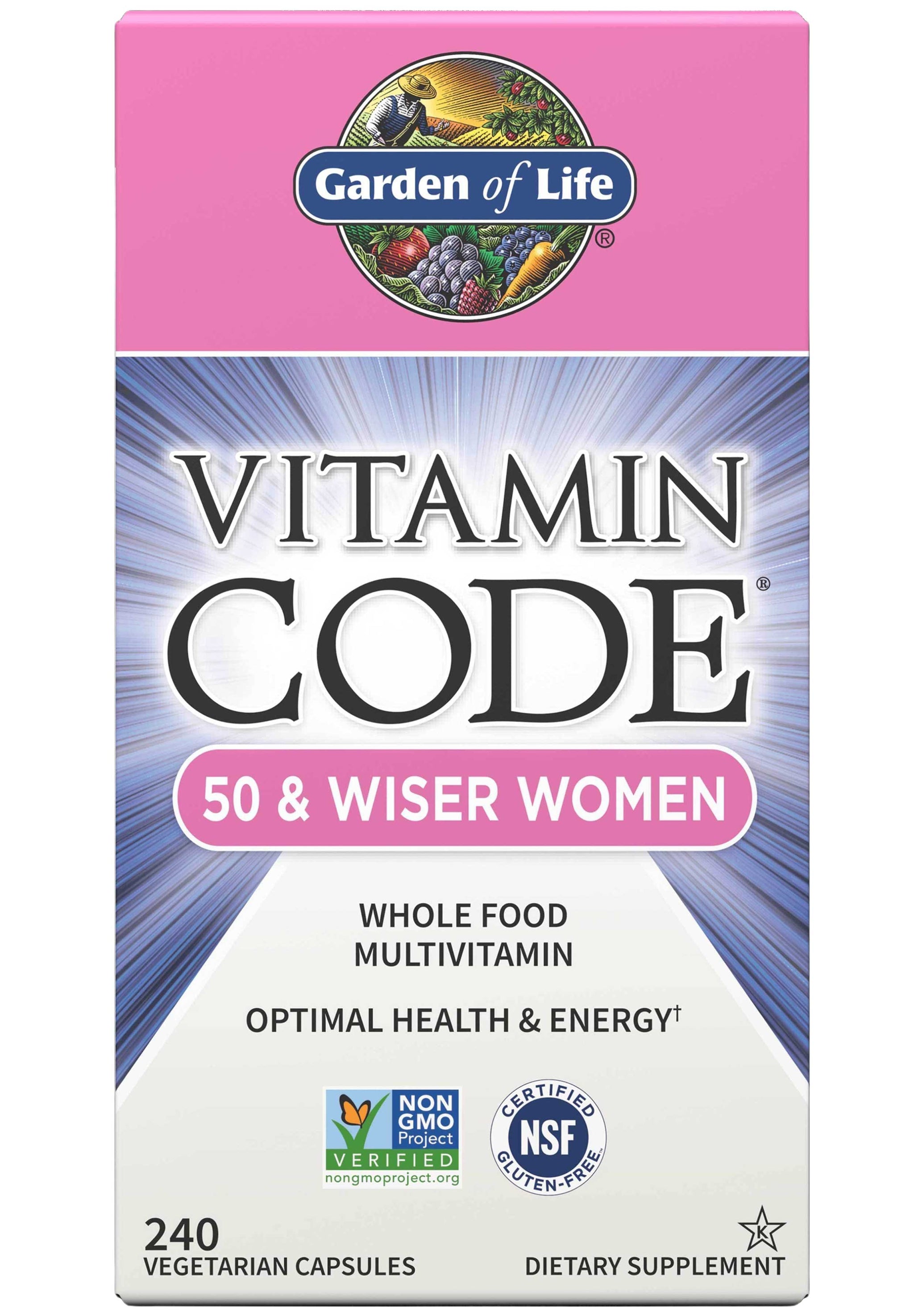 Garden of Life Vitamin Code 50 & Wiser Women Multivitamin