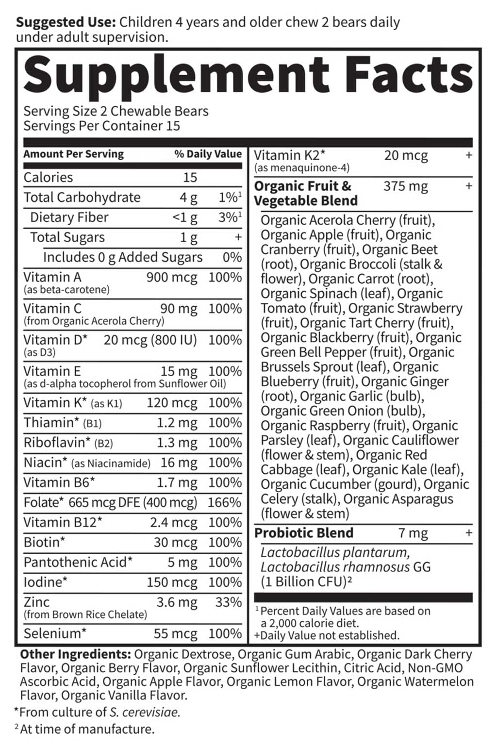 Garden of Life Vitamin Code Kids Chewable Multivitamin