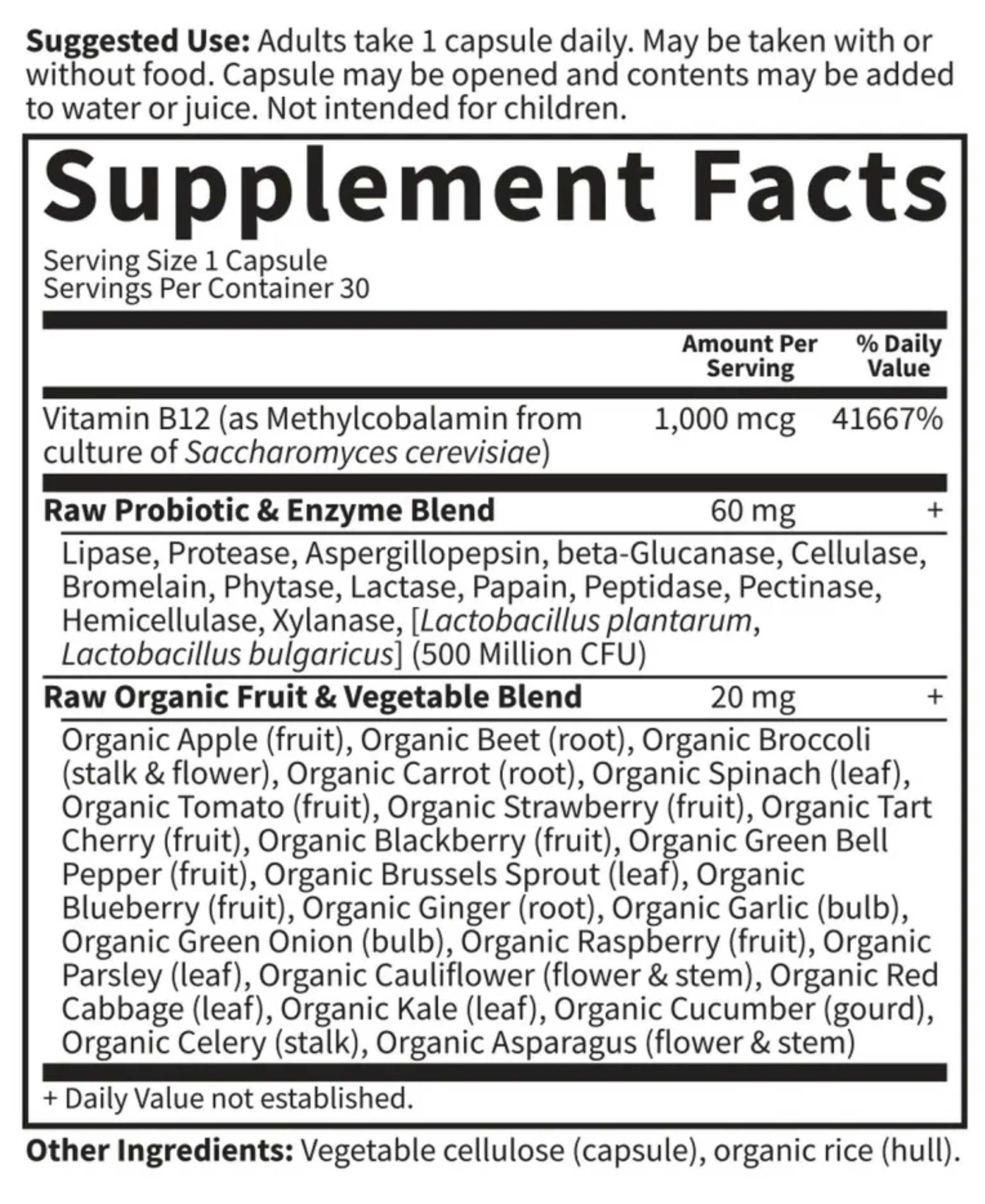 Garden of Life Vitamin Code RAW B-12