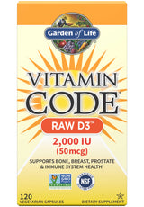 Garden of Life Vitamin Code RAW D3 2,000 IU