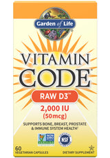 Garden of Life Vitamin Code RAW D3 2,000 IU