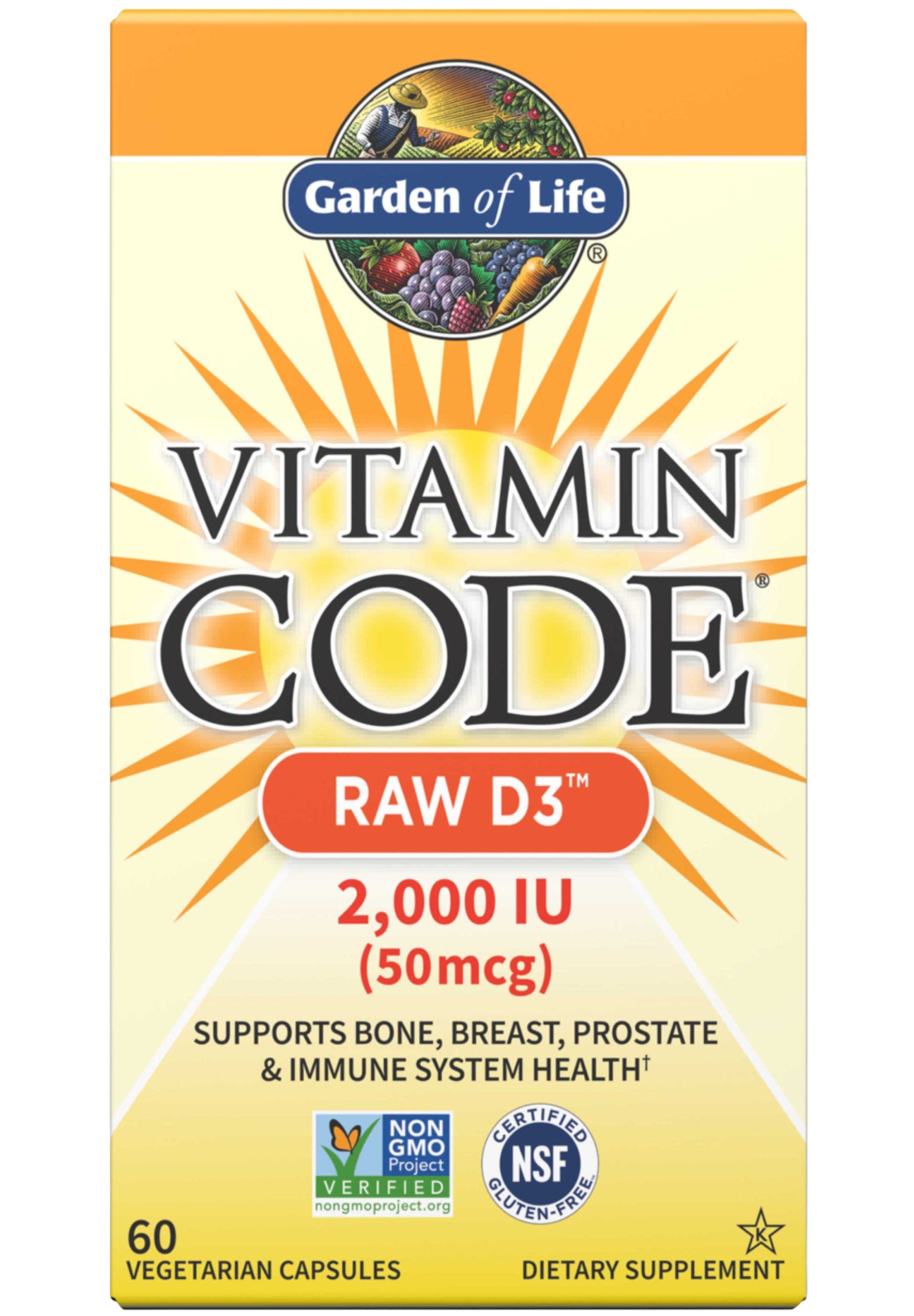 Garden of Life Vitamin Code RAW D3 2,000 IU