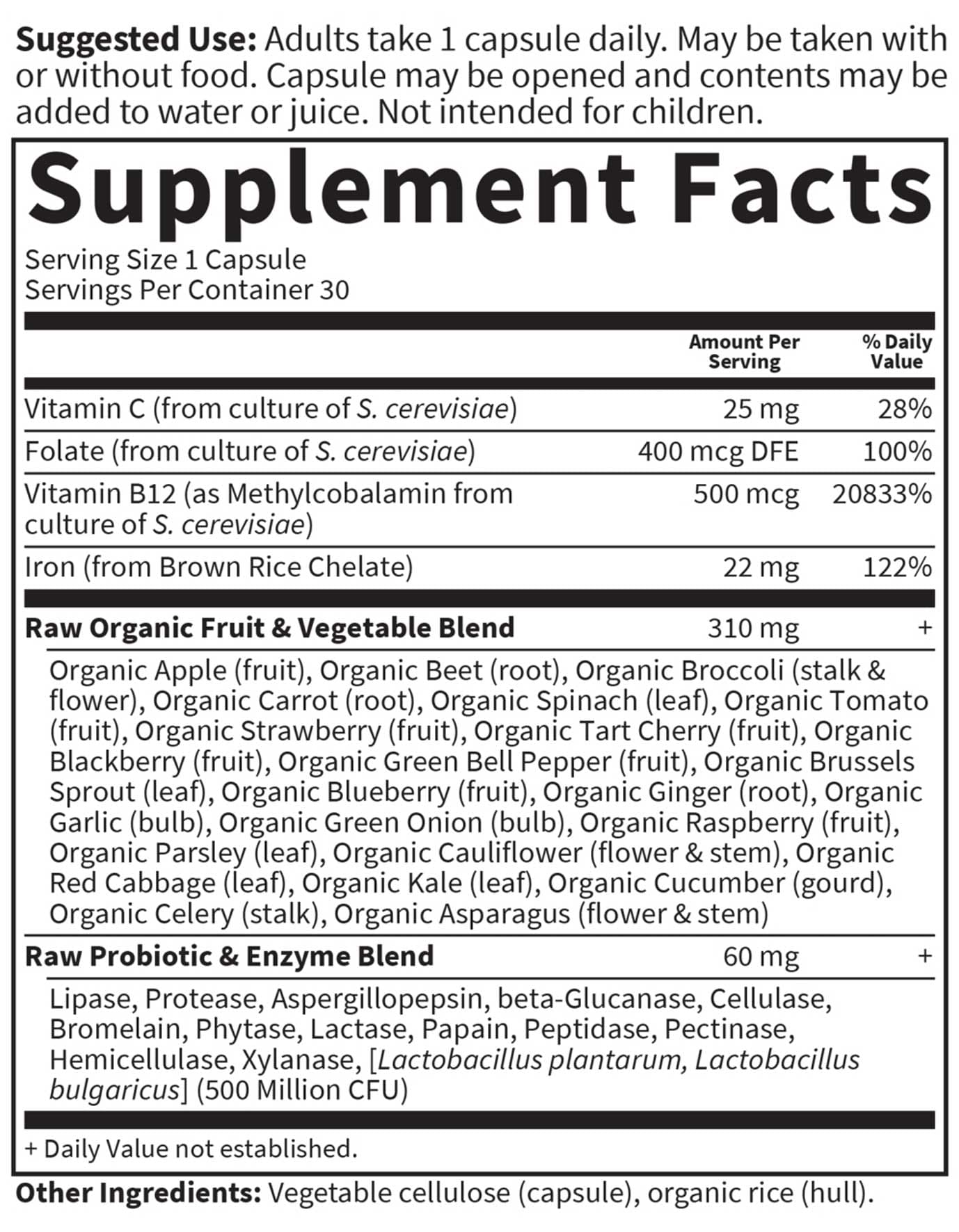 Garden of Life Vitamin Code RAW Iron