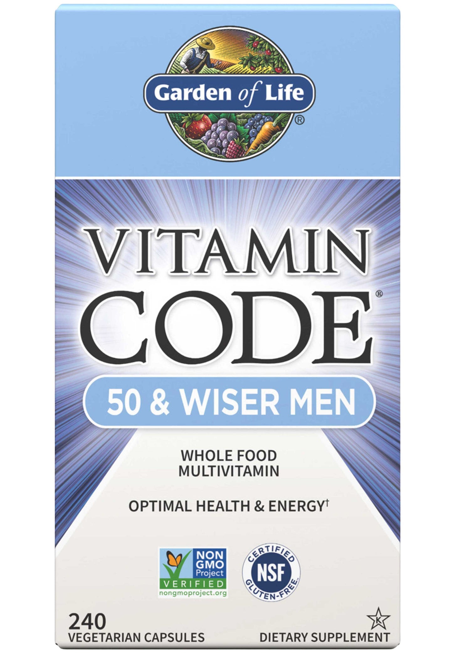 Garden of Life Vitamin Code 50 & Wiser Men Multivitamin