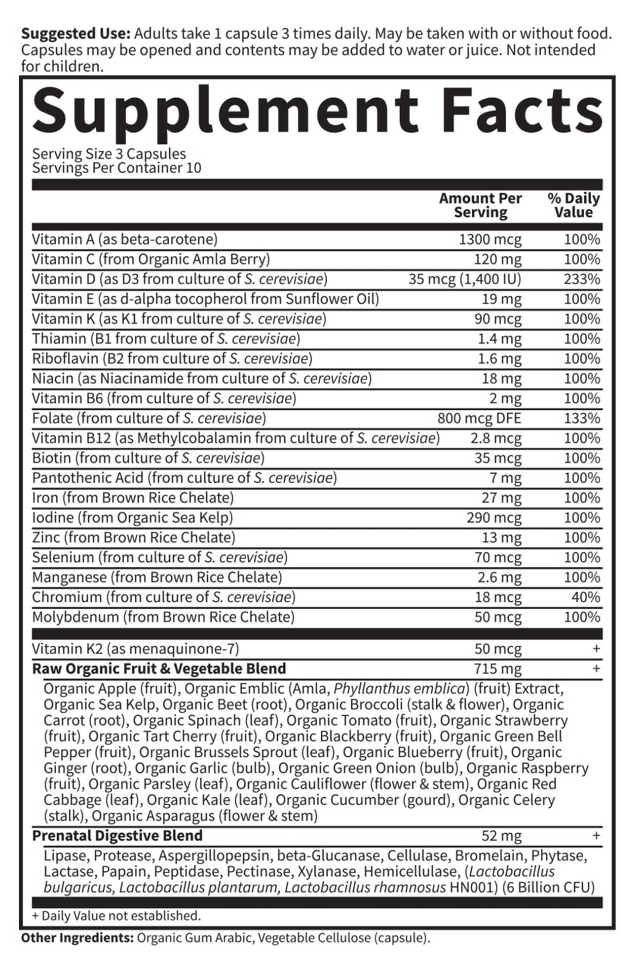 Garden of Life Vitamin Code RAW Prenatal Multivitamin