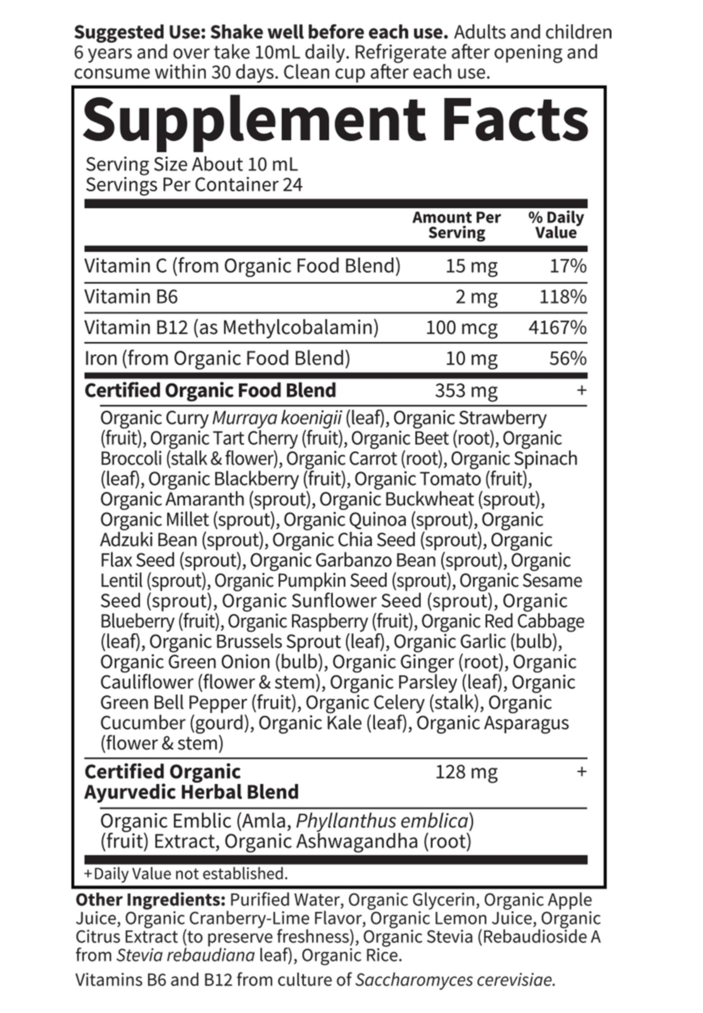 Garden of Life Organics Plant Iron & Organic Herbs