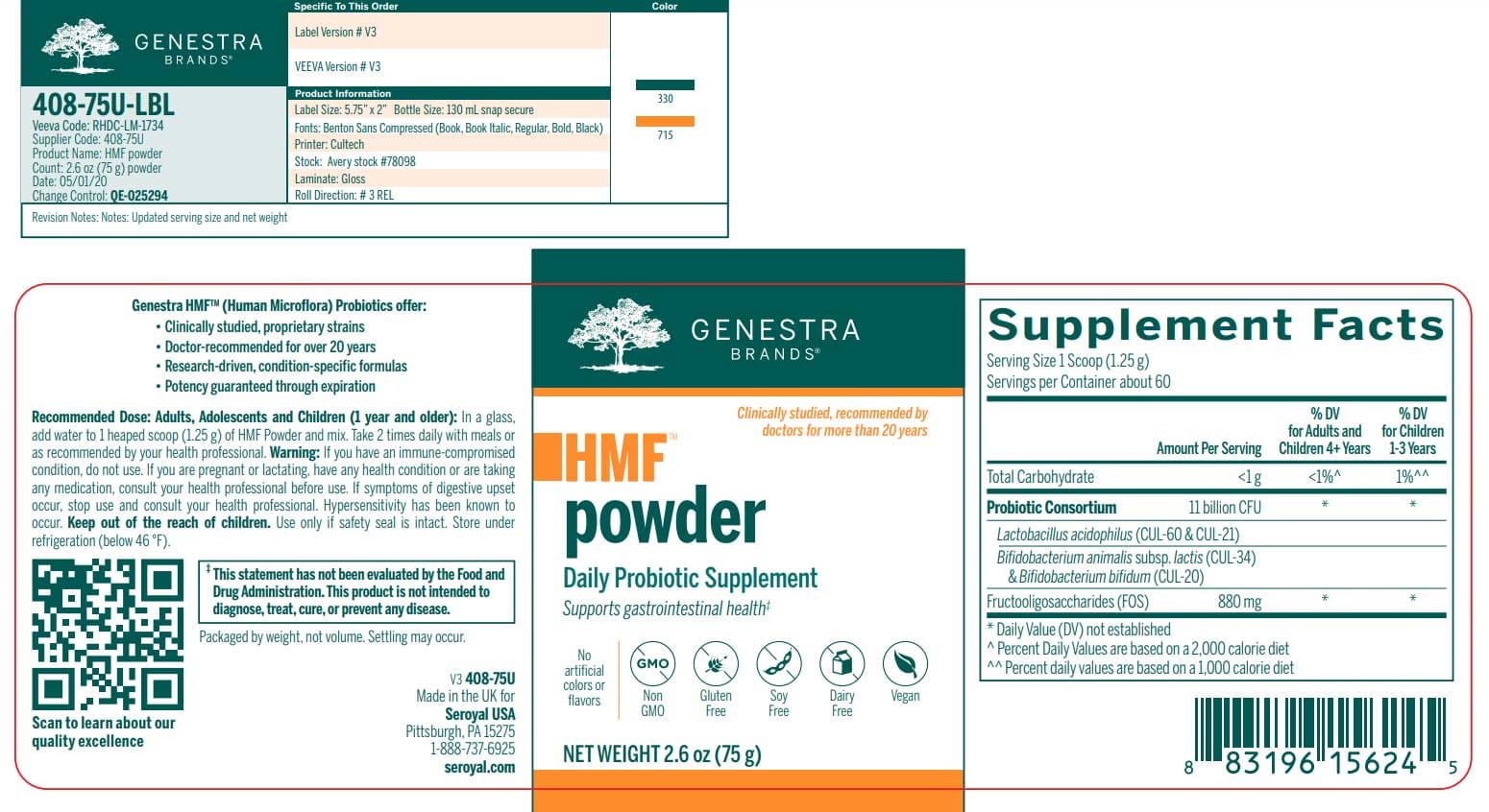 Genestra Brands HMF Powder