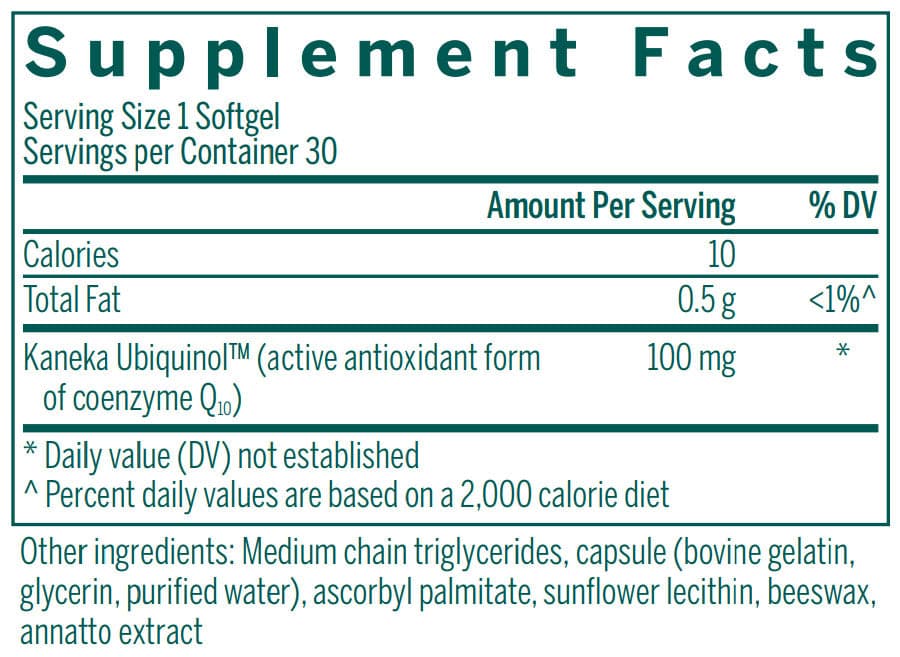 Genestra Brands Ubiquinol 100mg