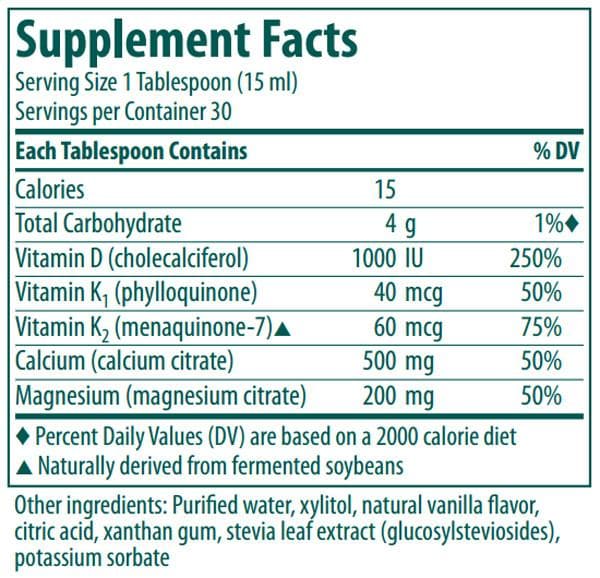 Genestra Brands Cal Mag Vanilla Liquid +