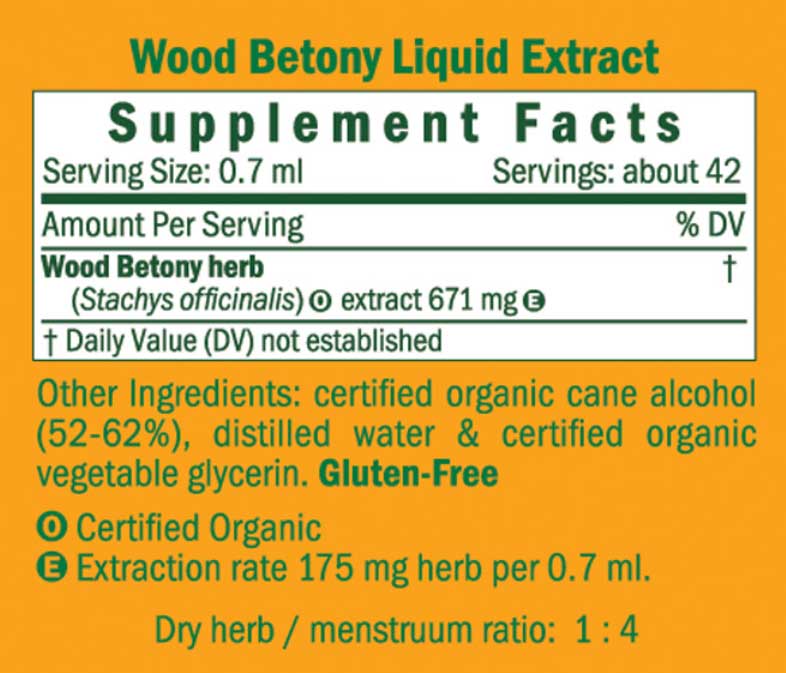Herb Pharm Wood Betony