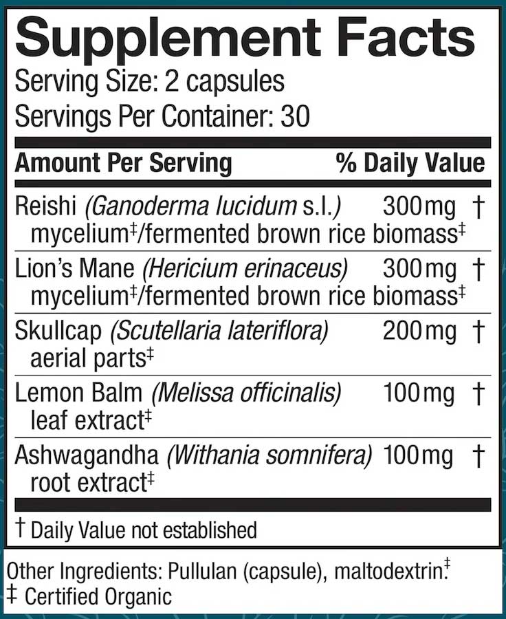 Host Defense MycoBotanicals Stress Decompress Capsules