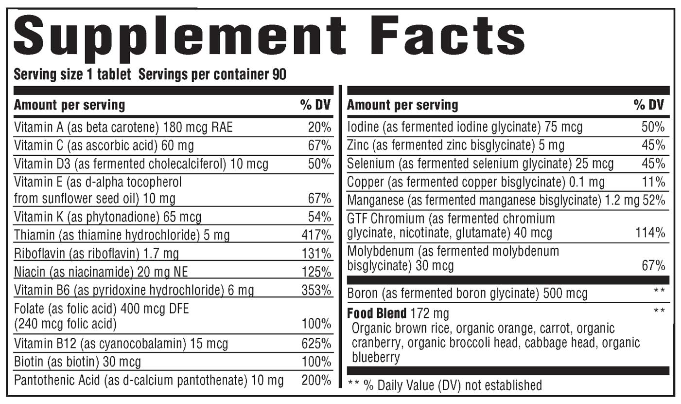 Innate Response Formulas One Daily Iron Free Multivitamin