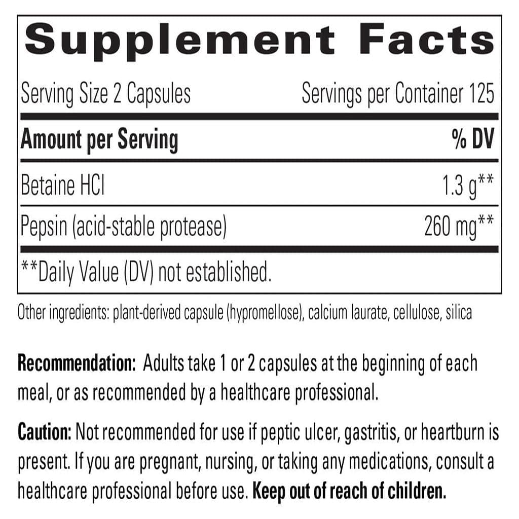 Integrative Therapeutics Betaine HCl
