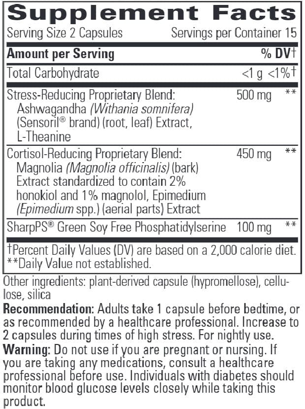 Integrative Therapeutics Cortisol Manager Allergen-Free