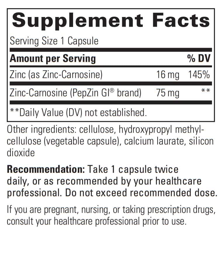 Integrative Therapeutics Zinc-Carnosine