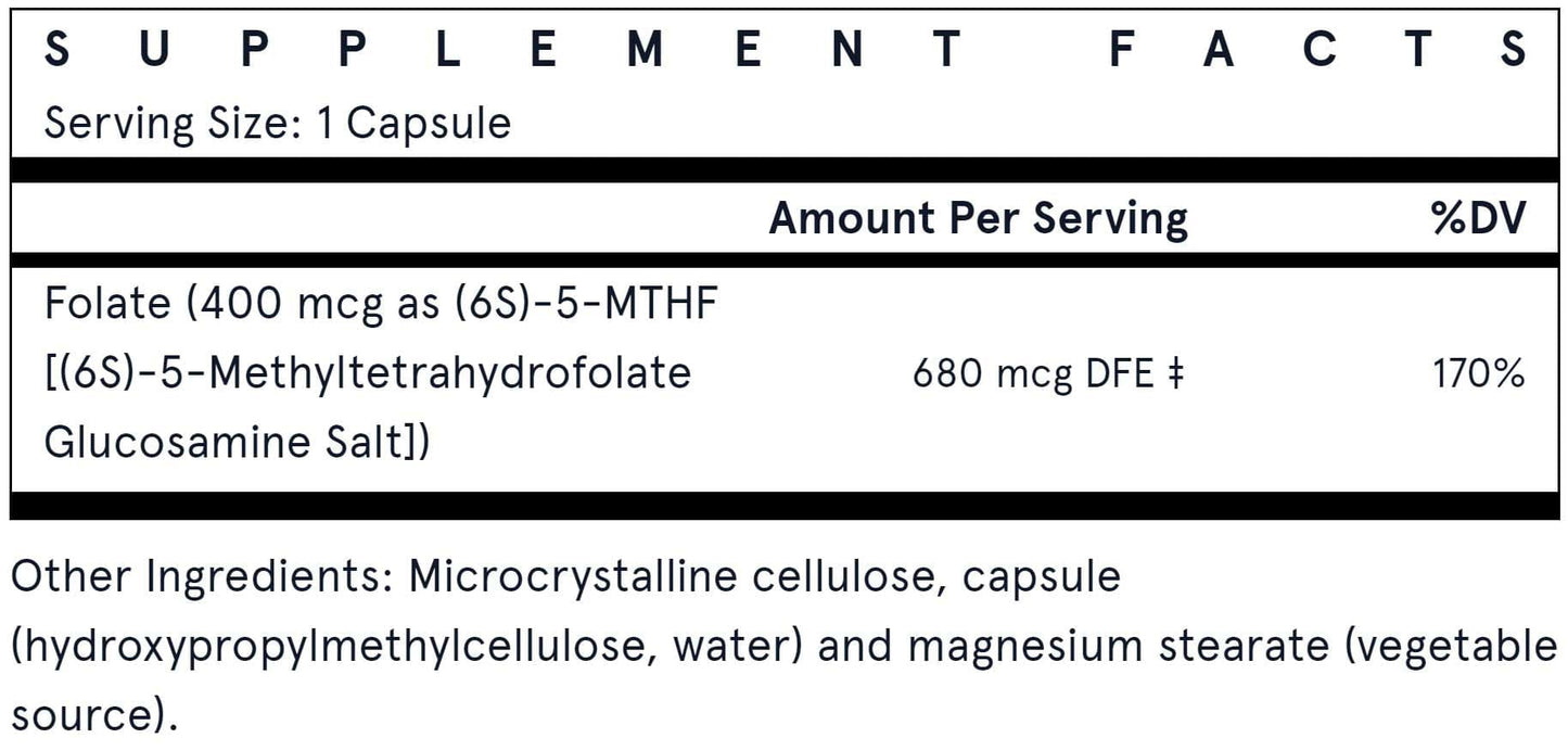 Jarrow Formulas Methyl Folate 400 mcg