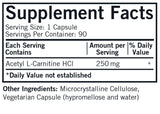 Kirkman Acetyl L-Carnitine 250 mg