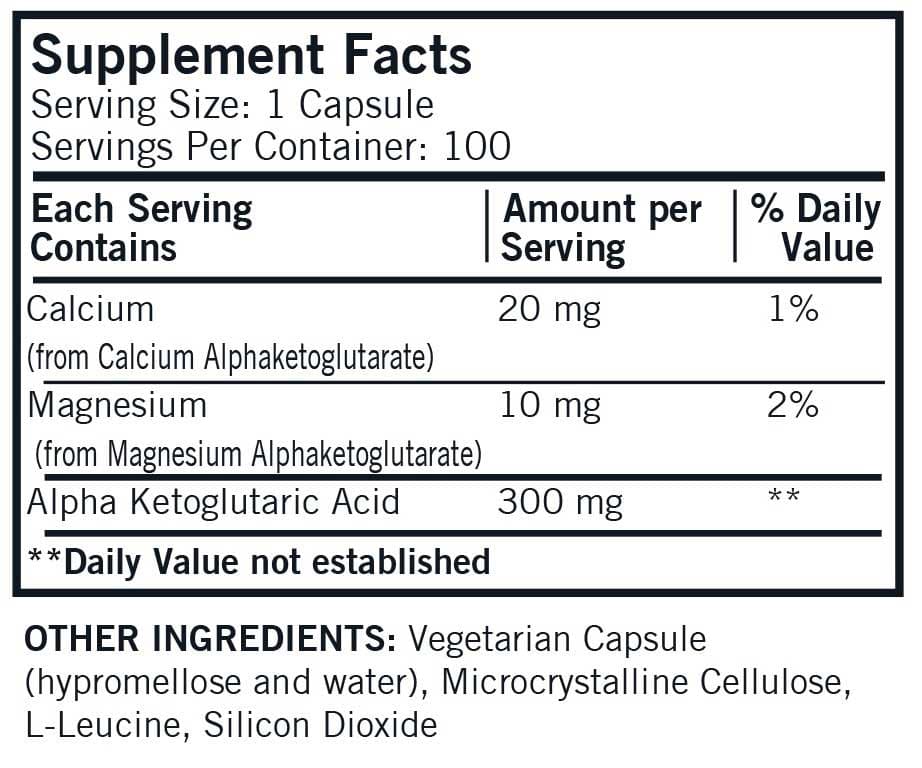 Kirkman Alpha-Ketoglutaric Acid 300 mg