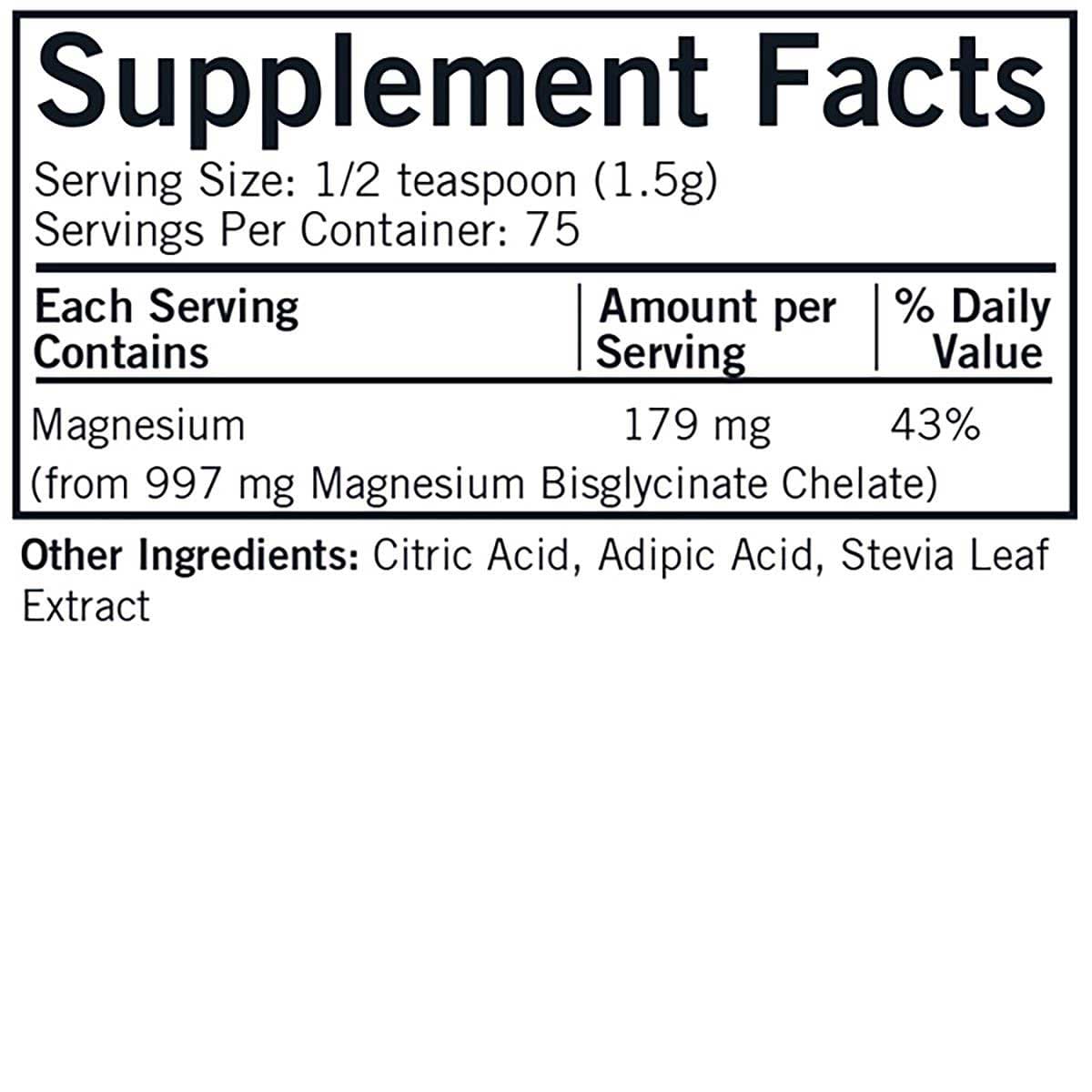 Kirkman Buffered Magnesium Bisglycinate Powder