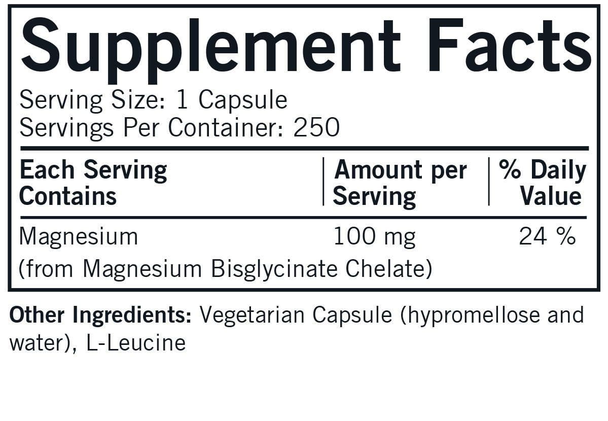 Kirkman Magnesium Bisglycinate Chelate 100 mg