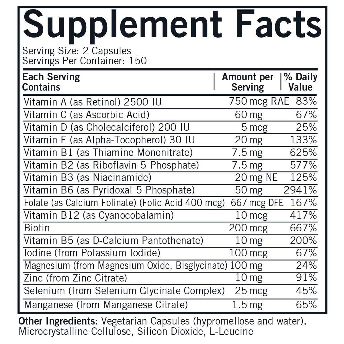 Kirkman Nu-Thera Multivitamin with P5P (Formerly Nu-Thera with 50 mg P-5-P)