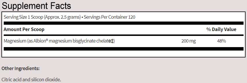 SFI HEALTH (Klaire Labs) Magnesium Glycinate Powder
