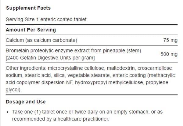 Life Extension Specially-Coated Bromelain
