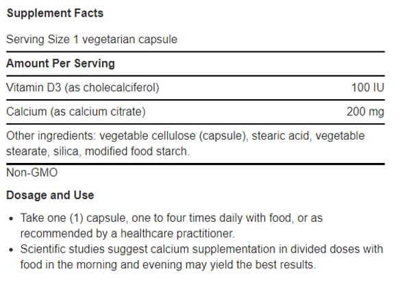 Life Extension Calcium Citrate with Vitamin D