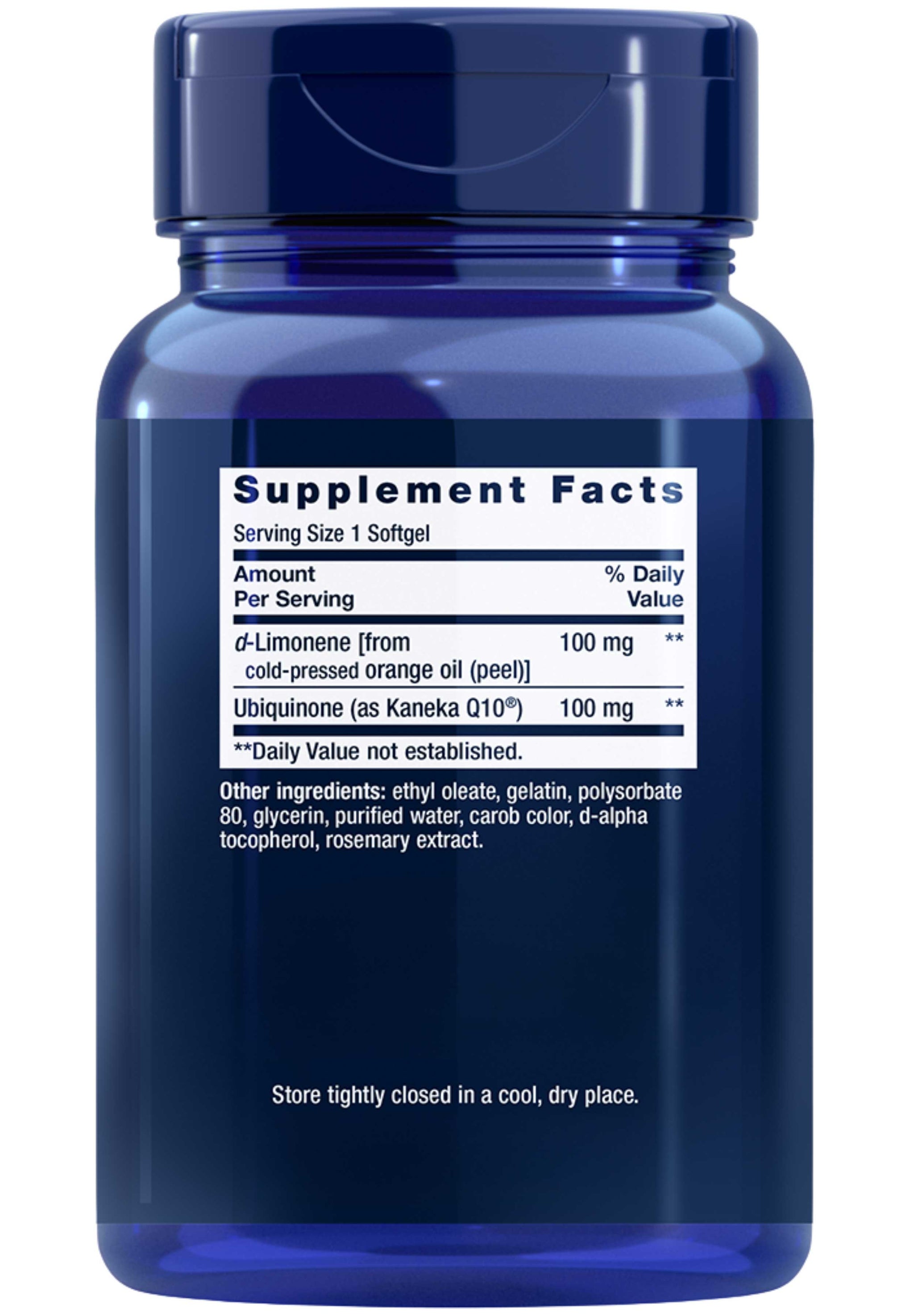 Life Extension CoQ10 (Ubiquinone) 100 mg with d-Limonene