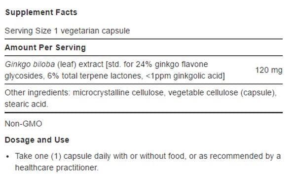 Life Extension Ginkgo Biloba Certified Extract