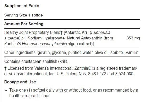 Life Extension Krill Healthy Joint Formula