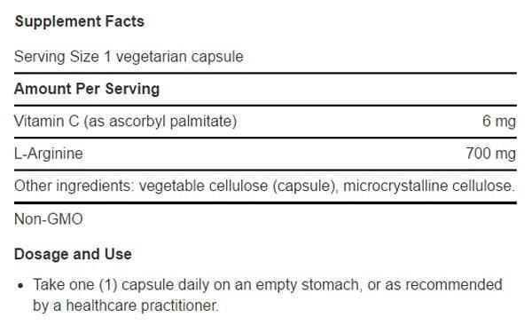 Life Extension L-Arginine Caps