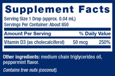 Life Extension Liquid Vitamin D3 (Mint)